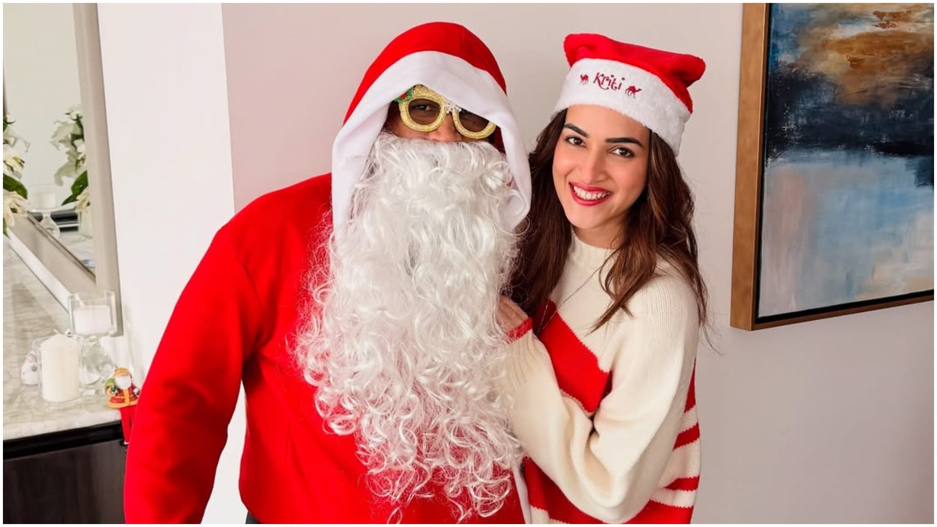 Kriti sannon celebrates christmas with rumored boyfriend Kabir Bahia shared pictures