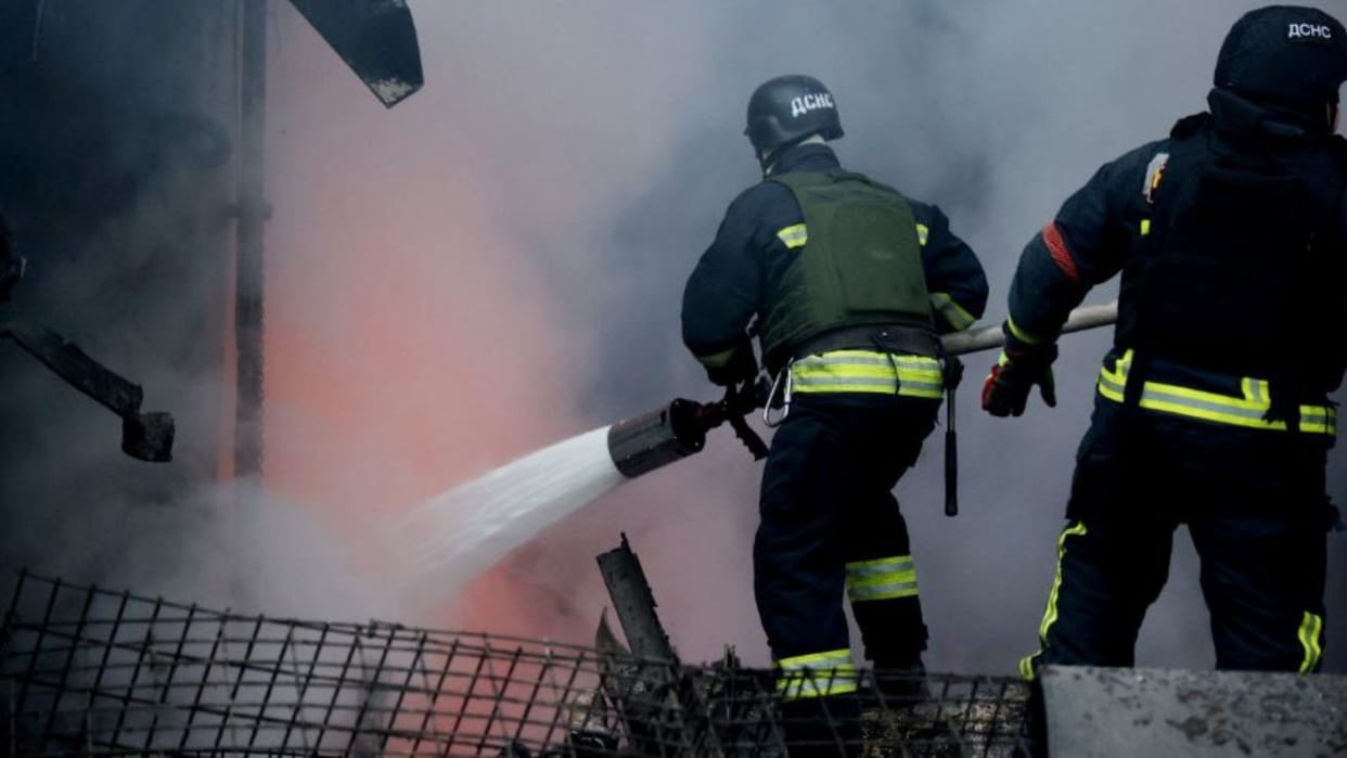 Ukrainian drone attack causes fire at oil depot in Volgograd Russia Hypersonic Missile