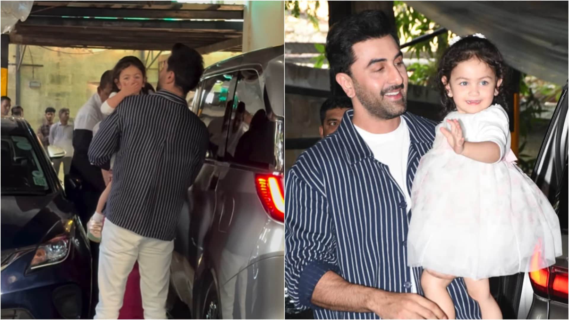Ranbir Kapoor Alia Bhatt With Daughter Raha Reema Kapoor At late shashi kapoor house for christmas Brunch