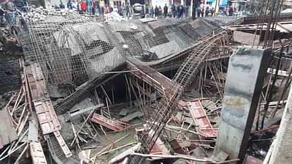 Under construction parking Shuttering Punar Gadera collapsed Two workers injured Rudraprayag News