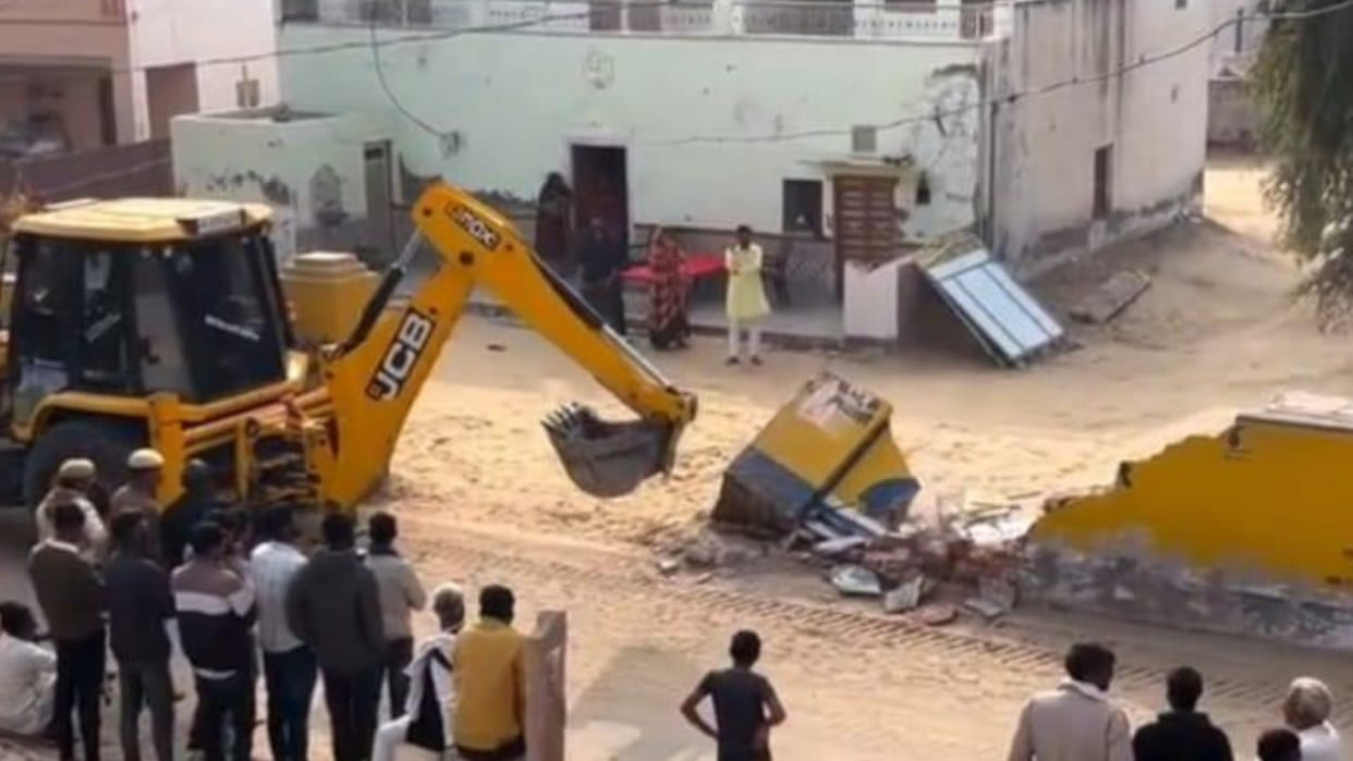 BJP leader's house was demolished with a bulldozer in Bikaner