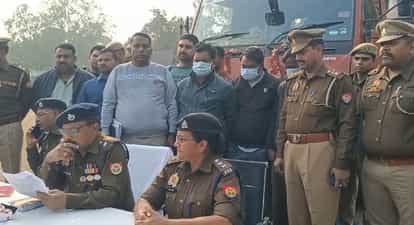 Three smugglers arrested with ganja worth Rs 50 lakh were carrying 135 kg of goods inside harvester in DCM