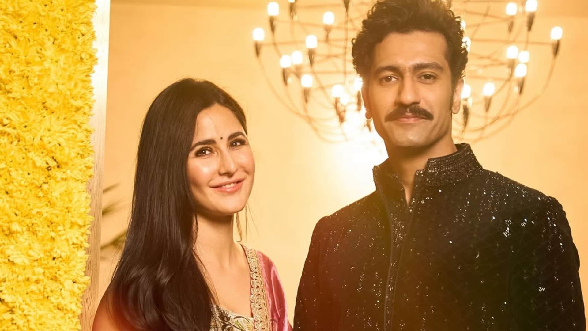 Katrina Kaif Vicky Kaushal Christmas Party Adorable Santa Claus Beautiful Tree All The Gifts