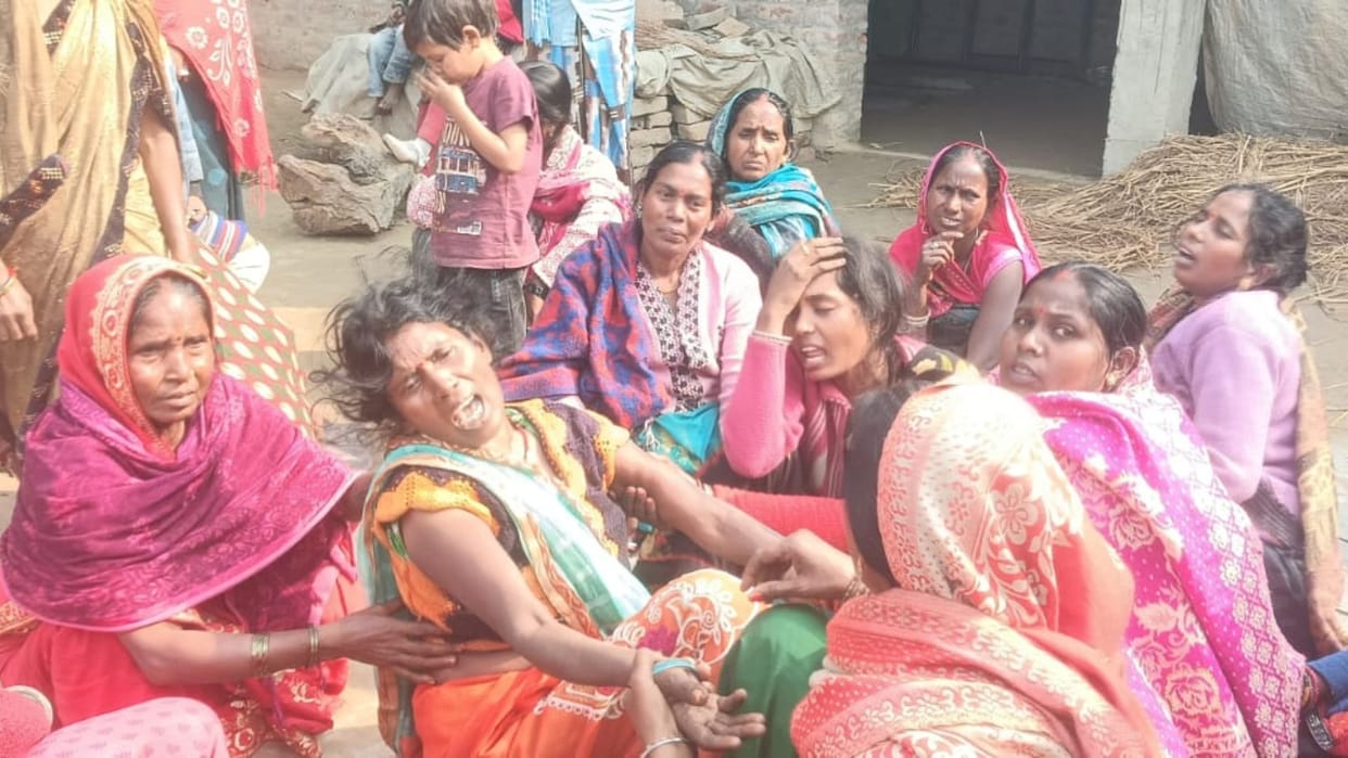 Two cousins riding a bike died after being hit by a Nilgai mourning prevailed in the house