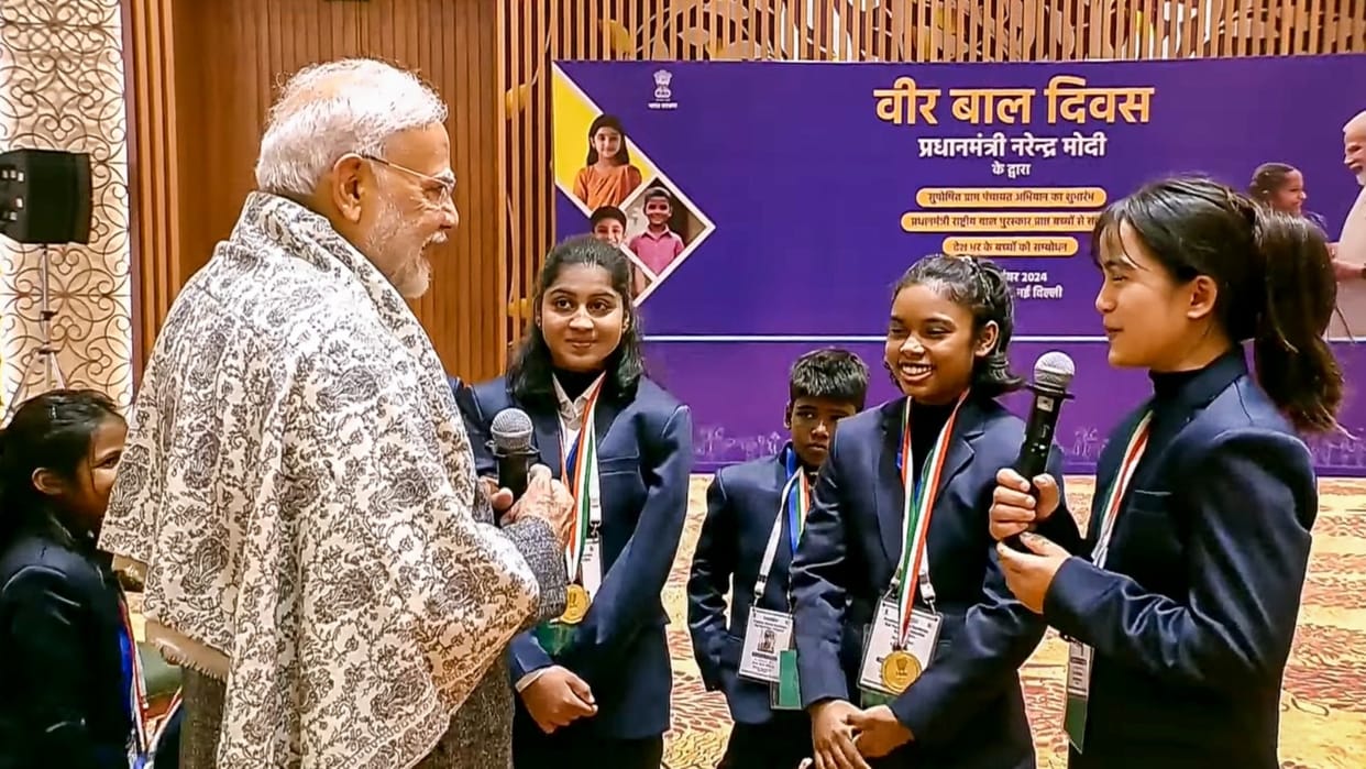 PM Modi honored 17 children on Veer Bal Diwas, Called for imparting skills in emerging Technologies