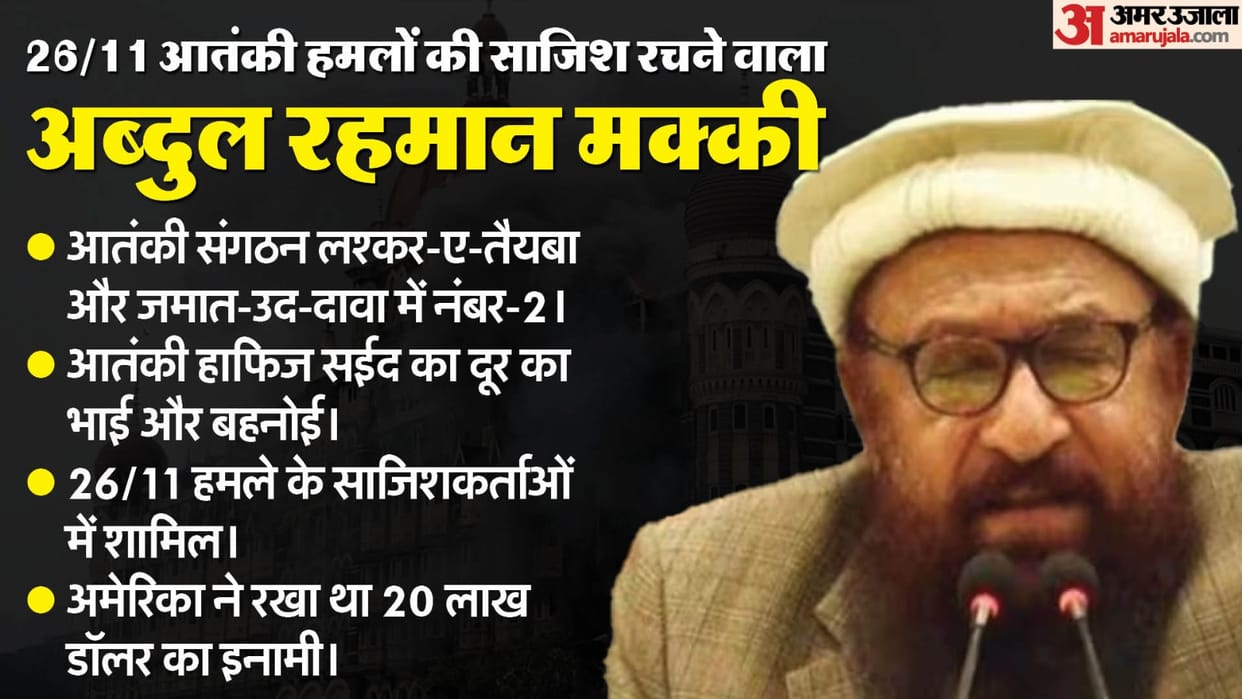 Terrorist Abdul Rehman Makki dead in Pakistan 26-11 Plotter close aide of LeT Hafiz Saeed US India news and up