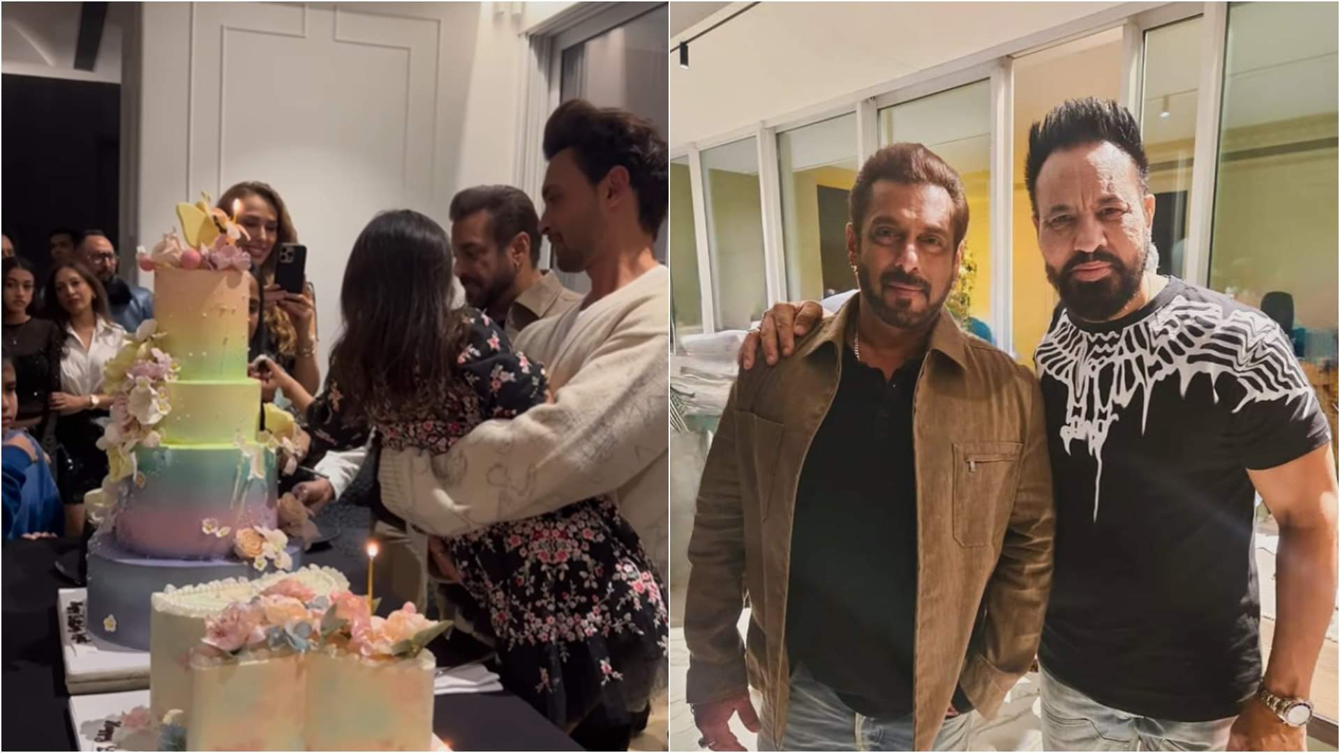 Salman Khan cuts cake with niece arpita sharma daughter Aayat on birthday bodyguard shera extends wishes