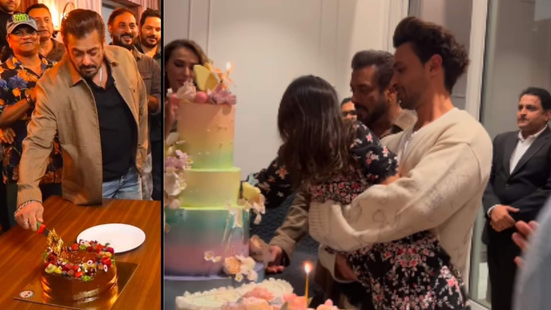 Salman Khan Birthday Celebration cut colorful cake see these side pictures of his third celebration