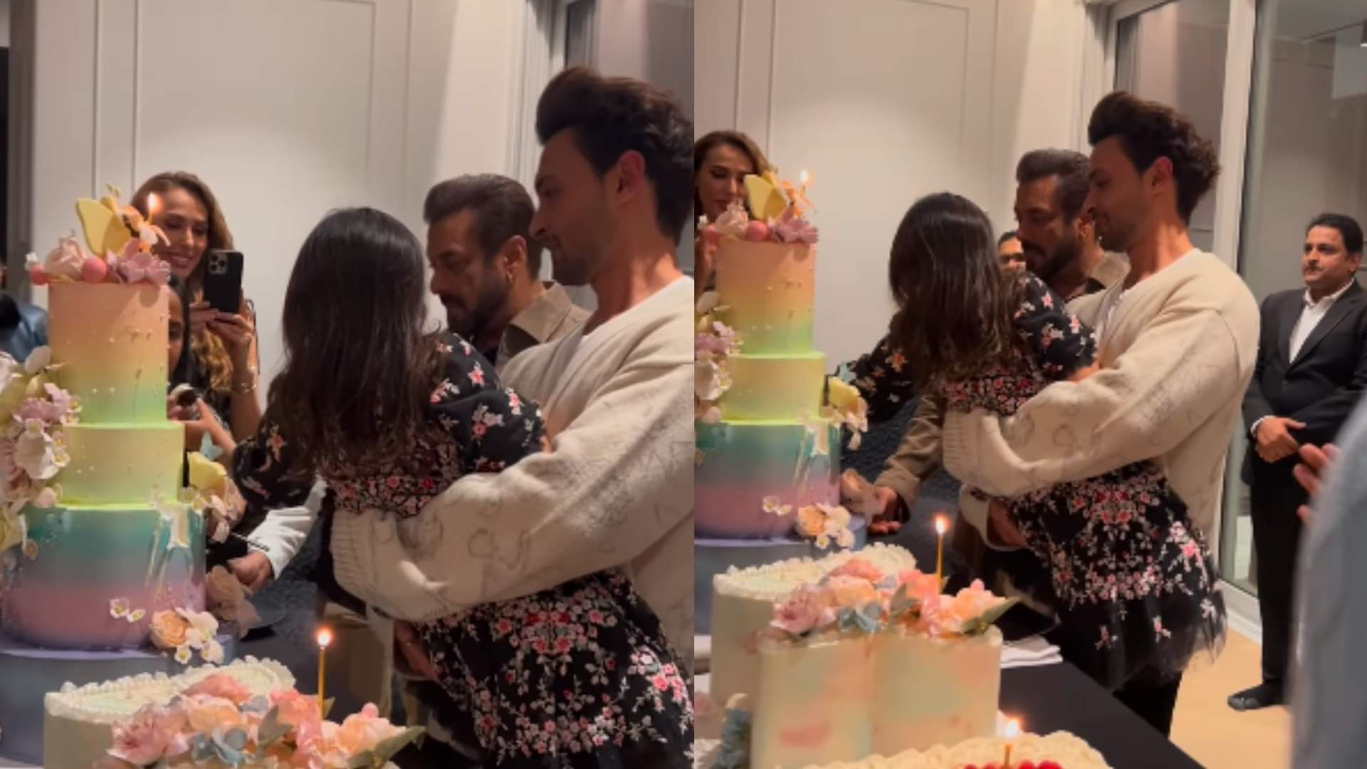 Salman Khan Birthday Celebration cut colorful cake see these side pictures of his third celebration