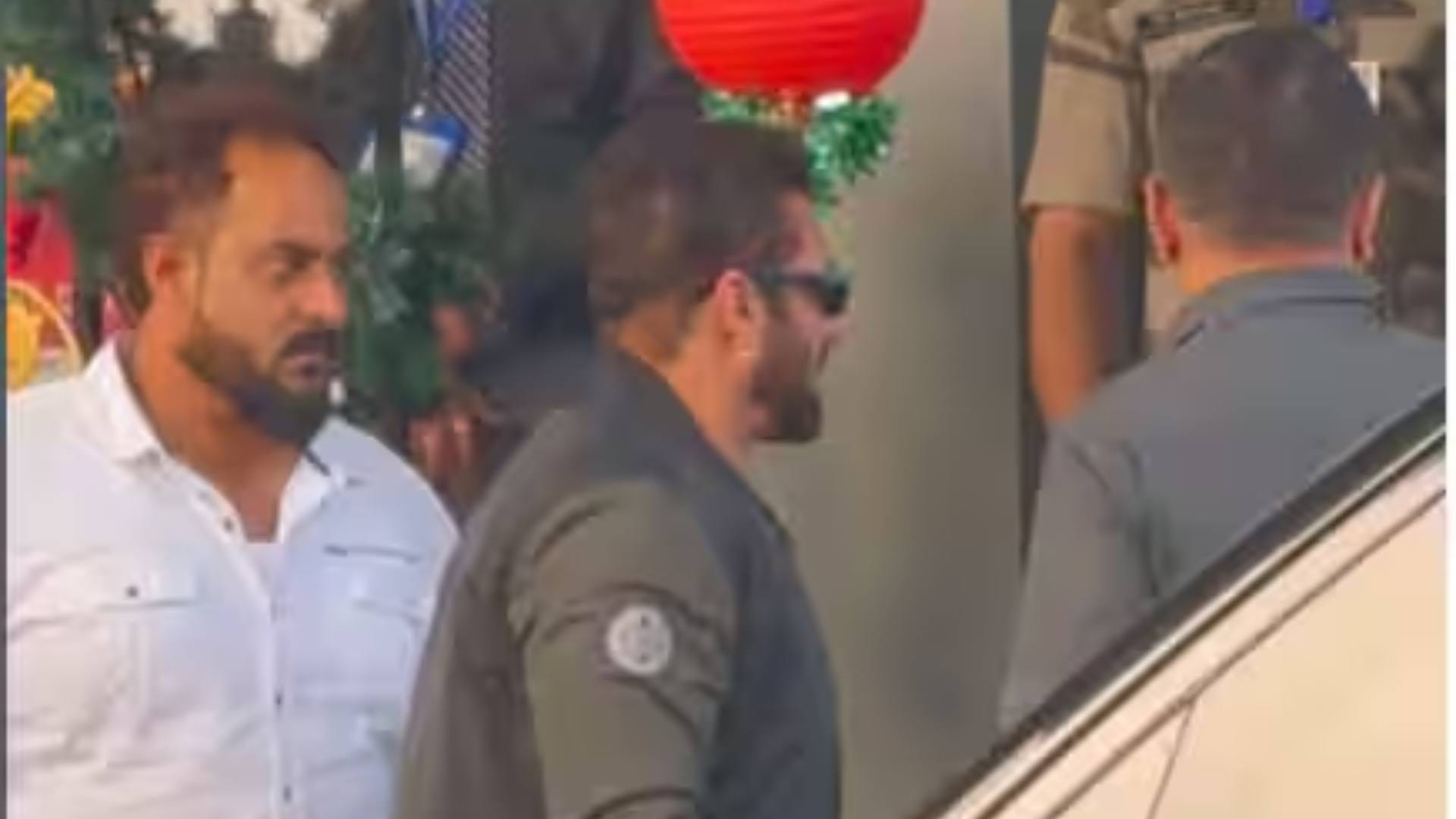 Salman Spotted at Kalina Airport With Zeeshan Siddique Heading To Jamnagar Video goes viral On Internet