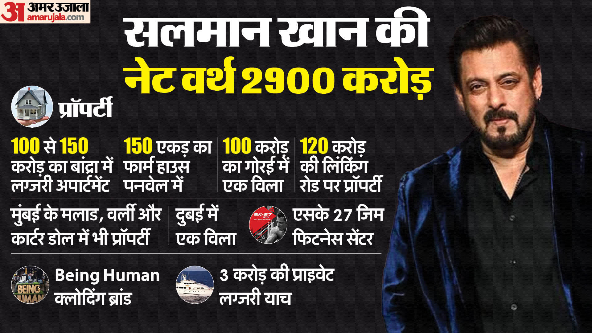 Salman Khan Birthday Know About Net Worth Car Collection Investment Houses News in Hindi