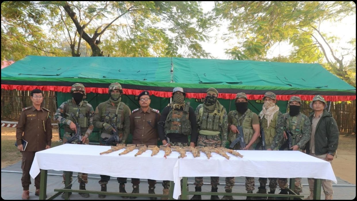 Arunachal Pradesh: Security forces recovered huge quantity of weapons from Changlang in a joint operation