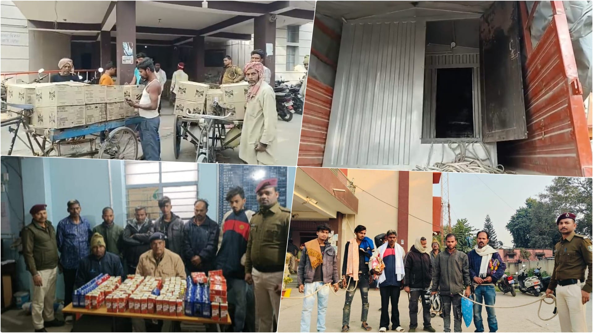 Bihar Alcohol smuggling being done in truck with house-like basement and strange jacket big consignment seized