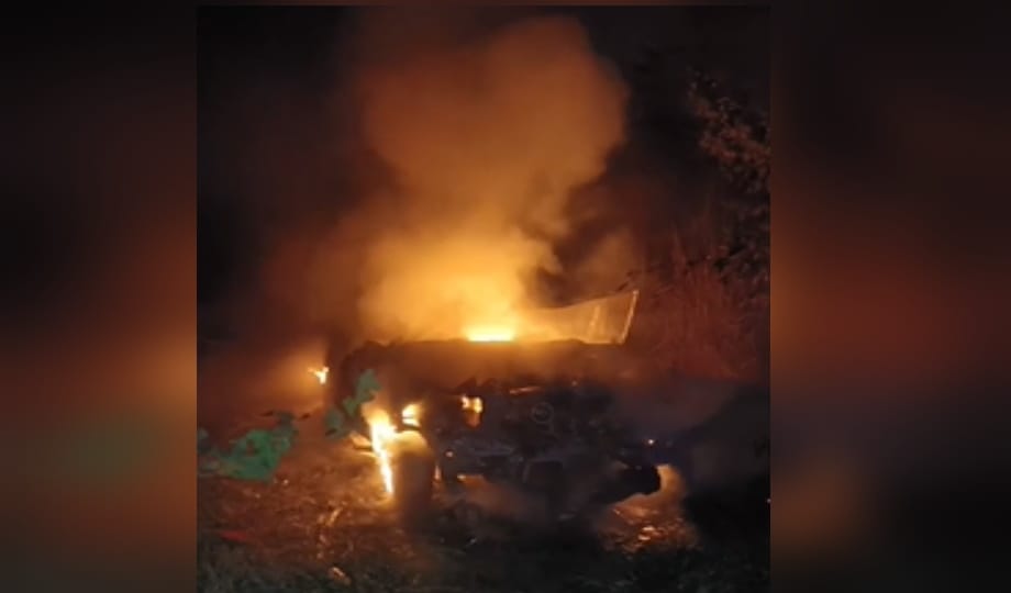 Speeding Scorpio catches fire after hitting transformer, one youth dead, another serious
