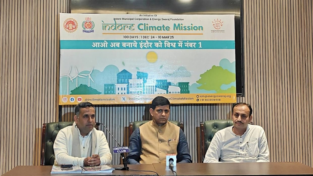 Climate Mission carbon emissions energy literate city campaign started in Indore for hundred days hindi news