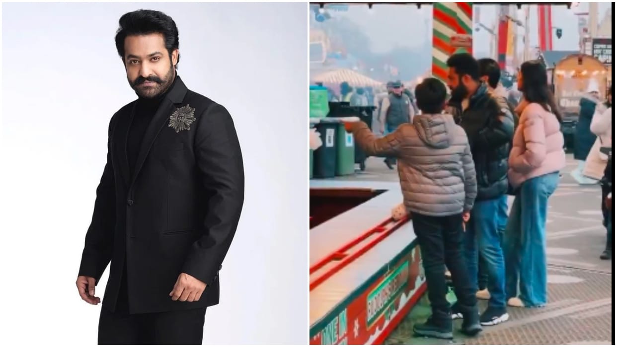 Junior ntr spend quality time with family in london video goes viral on social media
