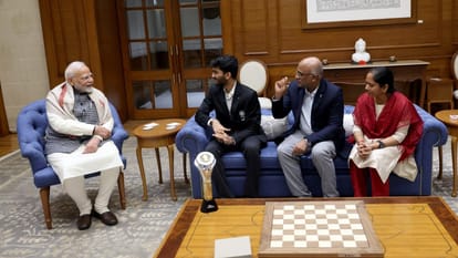 PM Modi-D Gukesh: PM Modi met Indian Grandmaster D Gukesh, congratulated him on becoming world chess champion