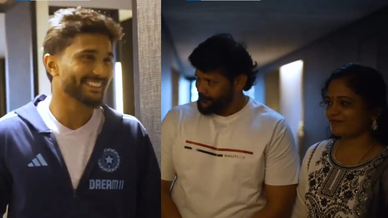 IND vs AUS Boxing Day Test 2024 Nitish Reddy Meets Family After Melbourne Century