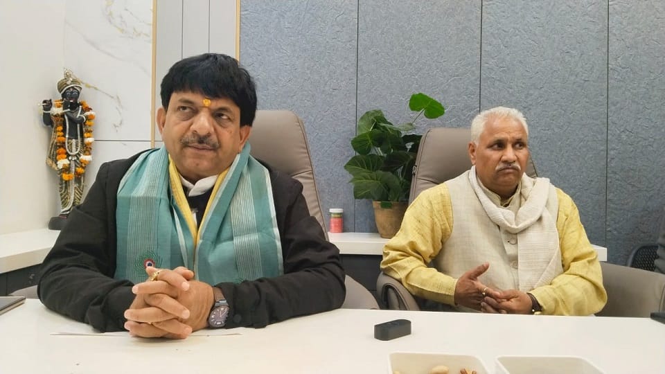 Minister of State for Vocational Education Kapil Dev Aggarwal in Khair