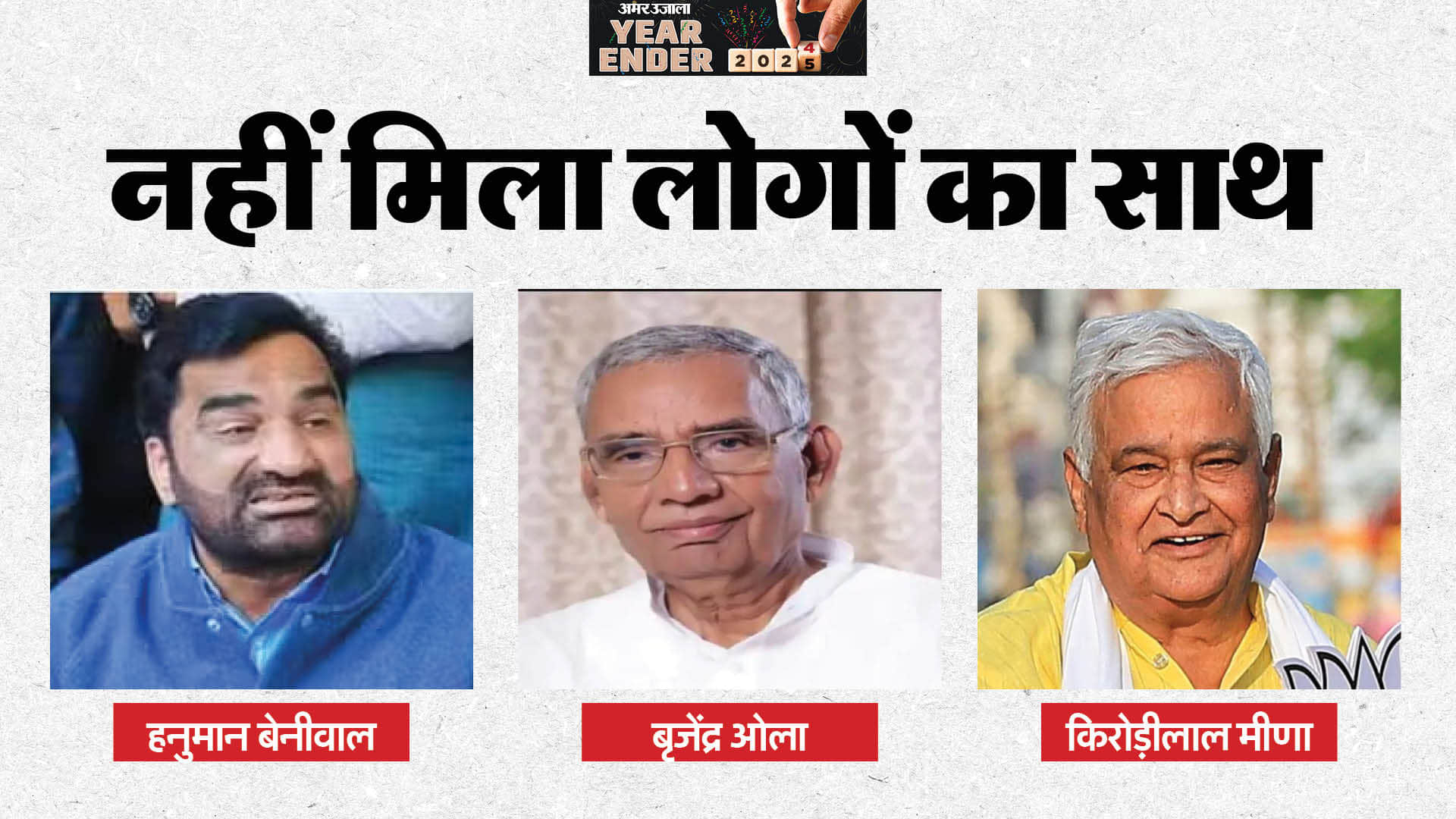 Year Ender 2024: Hanuman Beniwal, Ola and Kirori Lal Meena family lost in the Rajasthan by-election