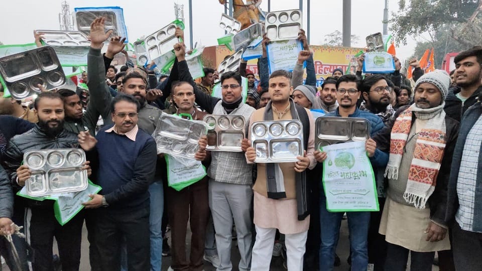plates and bags sent to Maha Kumbh