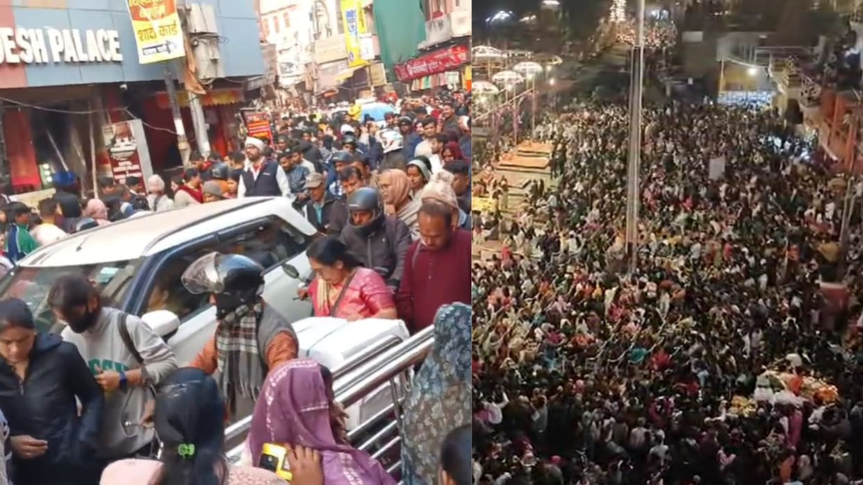 The year 2025 is coming, a sea of faith swelled in Kashi more than three lakh devotees reached Ganga Aarti