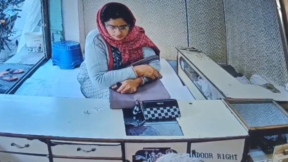 Woman stole packet of gold earrings from jewelery shop in Bulandshahr