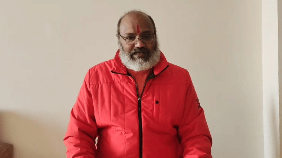 Yeti Narasimhanand Giri protested against the Indian government's decision to send rice to Bangladesh