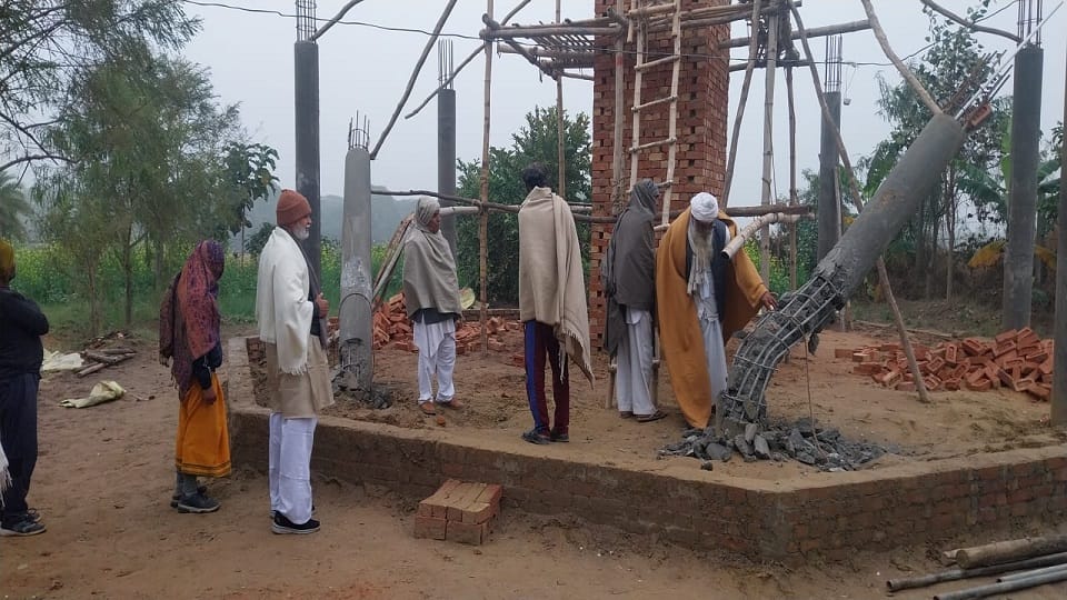 Bulldozer ran on the Yagyashala under construction in Maharishi Ved Vyas Vanaprastha Ashram in Bagpat