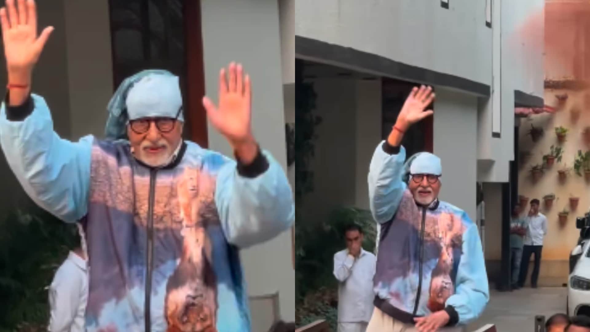 Amitabh Bachchan met fans outside Jalsa on Sunday gave gifts to fans see photos