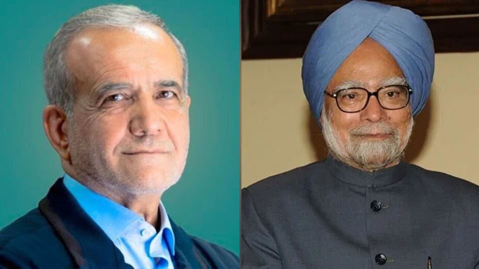 Iran President Masoud Pezeshkian pays tribute to late former Indian Prime Minister Manmohan Singh