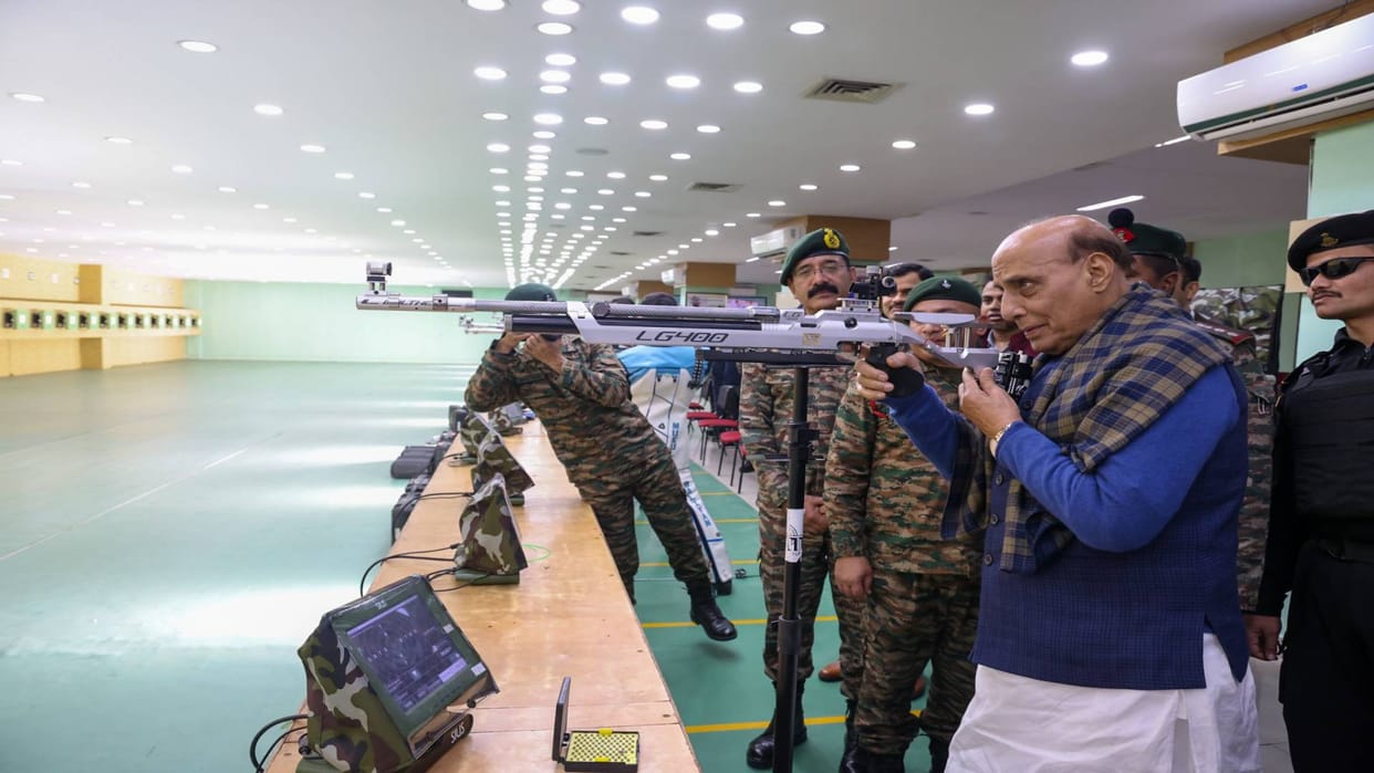 Rajnath Singh said in Mhow India defense exports crossed record of 21,000 crores in a decade