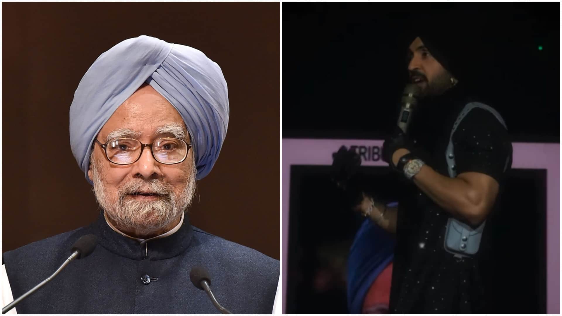 Diljit Dosanjh dedicated his concert to former Prime Minister Manmohan Singh paid tribute