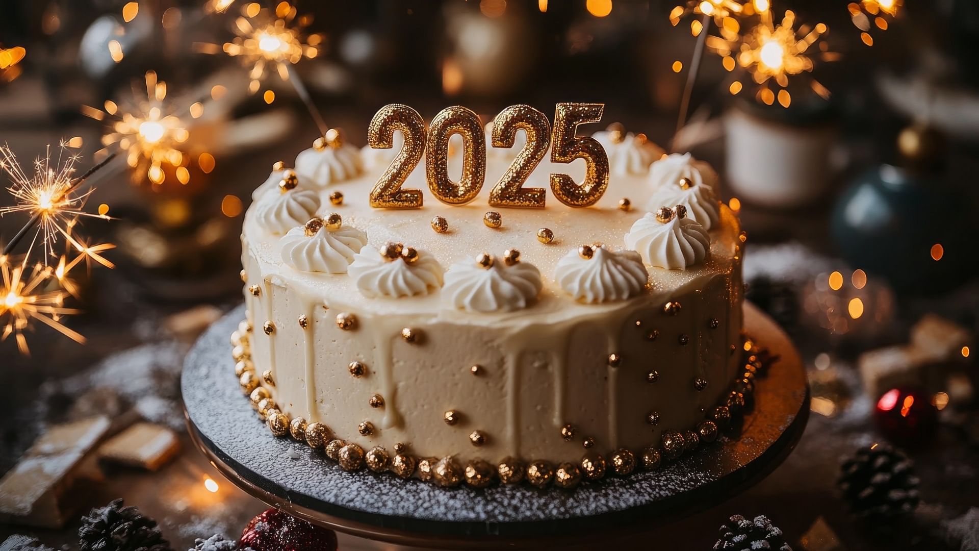 Happy New Year 2025 Cake Design Ideas See Latest Cake Photos Images