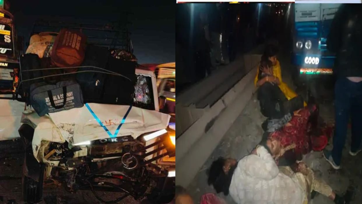 Two child died and eleven injured in raipur road accident, CG News