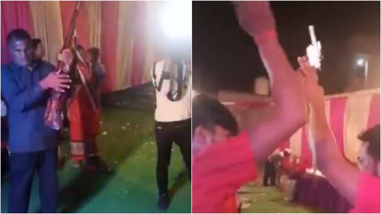 harsh firing at pradhaan son birthday party video goes viral in bareilly