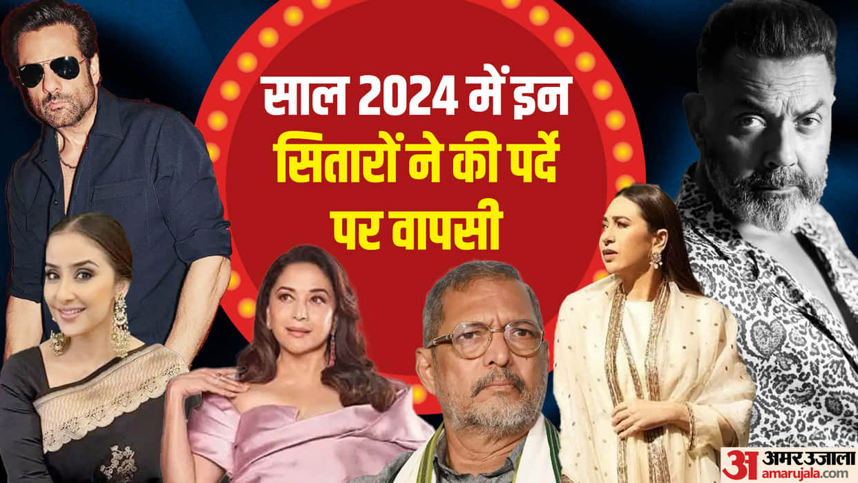 Year Ender 2024 Stars Made A Comeback in Bollywood Fardeen Khan Madhuri Dixit Nana Patekar Manisha Koirala