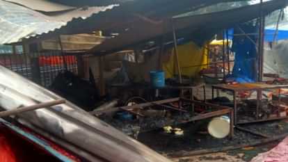 Fire broke out in a restaurent in Chandrika Devi Temple in BKT Lucknow.
