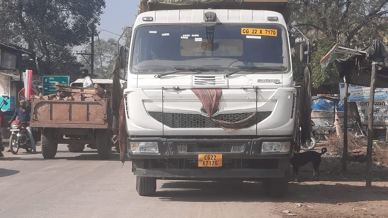 Trailer carrying coal hit a mother and son riding a bike in Champa Janjgir