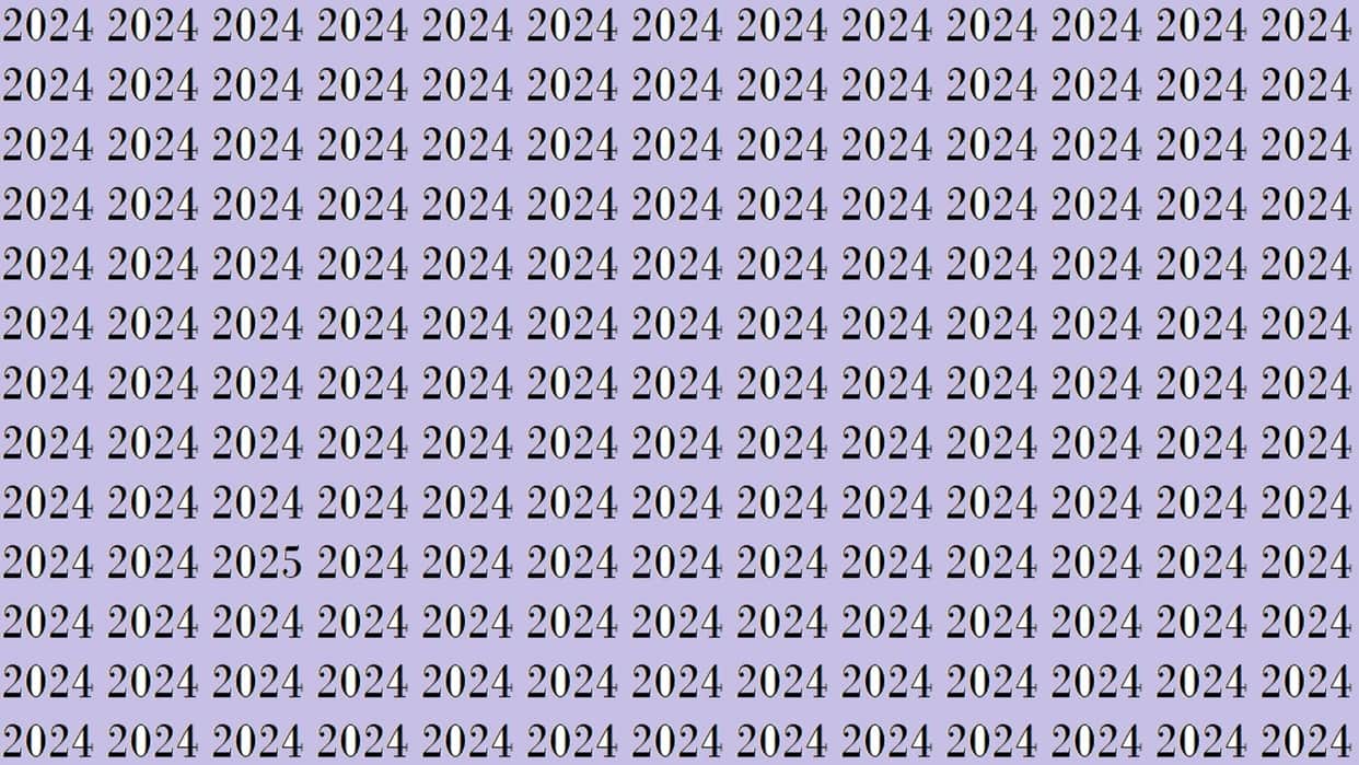 optical illusion iq test brain test if you have hawk eyes then find 2025 in 15 Seconds