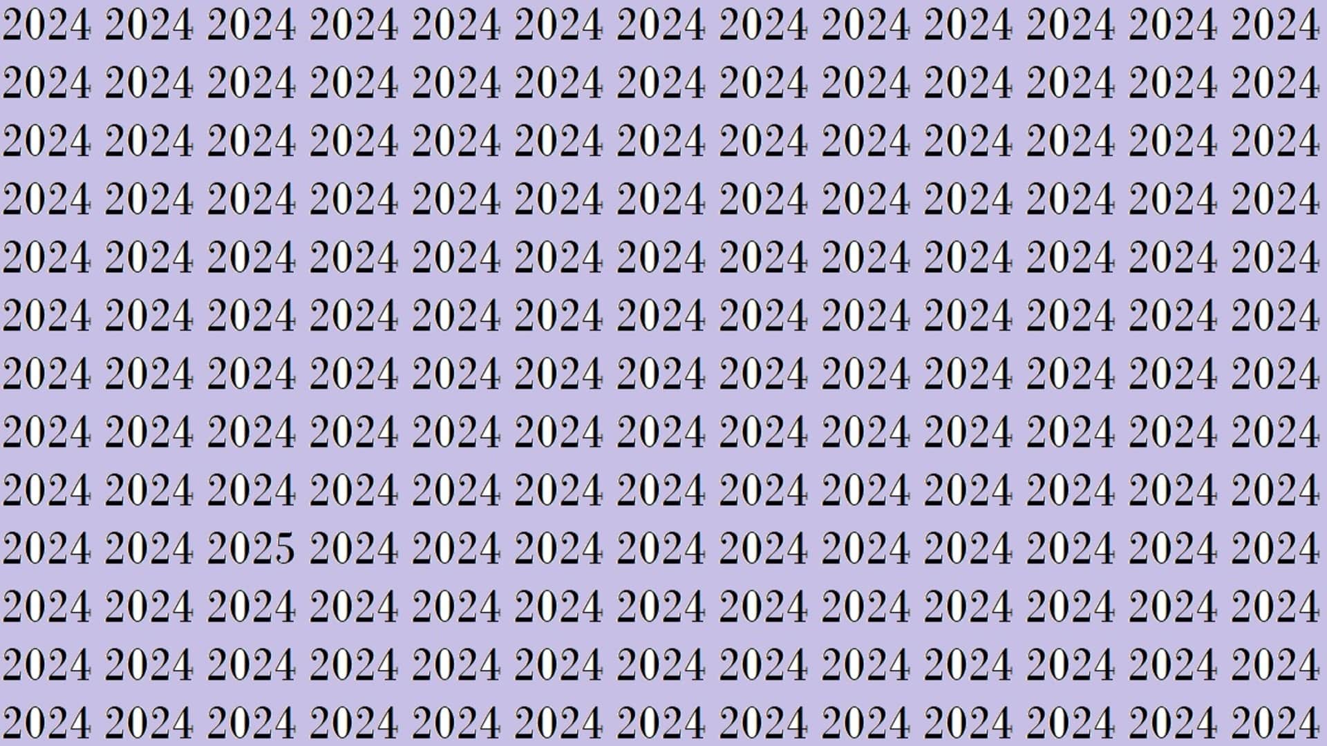 optical illusion iq test brain test if you have hawk eyes then find 2025 in 15 Seconds
