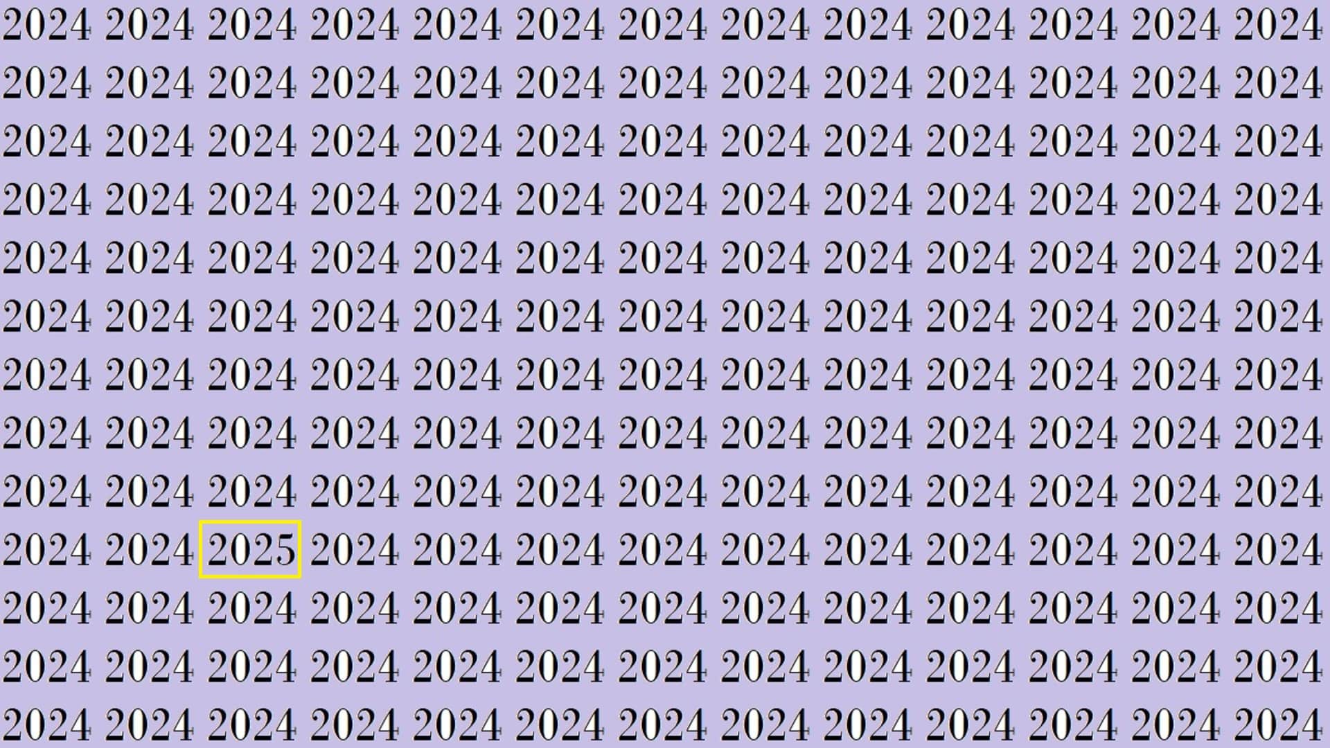 optical illusion iq test brain test if you have hawk eyes then find 2025 in 15 Seconds