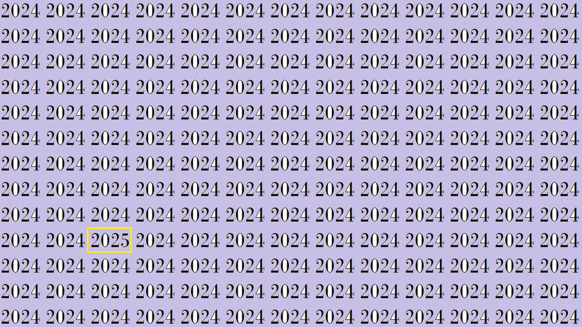 optical illusion iq test brain test if you have hawk eyes then find 2025 in 15 Seconds