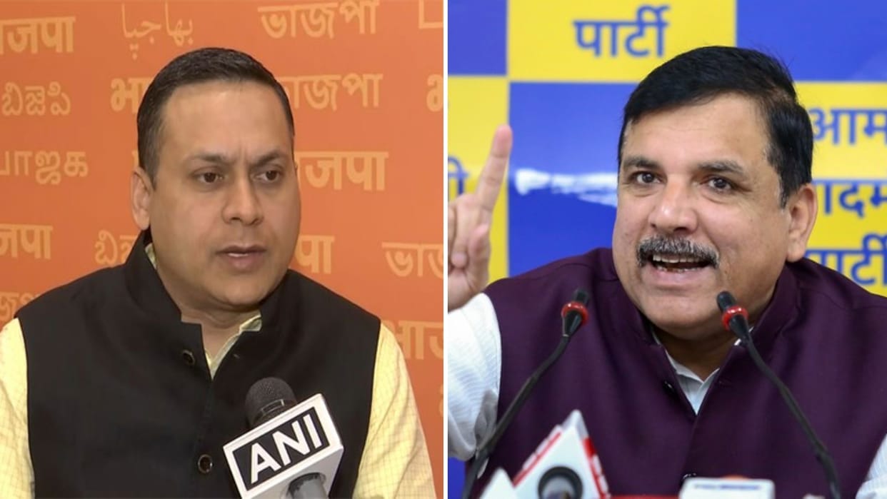 bjp amit malviya accused aap mp sanjay singh multiple registration as voter demand action ec vice president