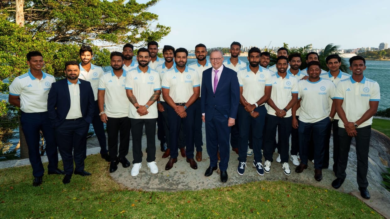 IND vs AUS: Indian and Australian cricket teams met Australian PM Anthony Albanese see photos