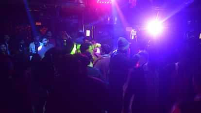 People danced to the tunes of DJ to welcome New Year 2025 in Delhi-NCR