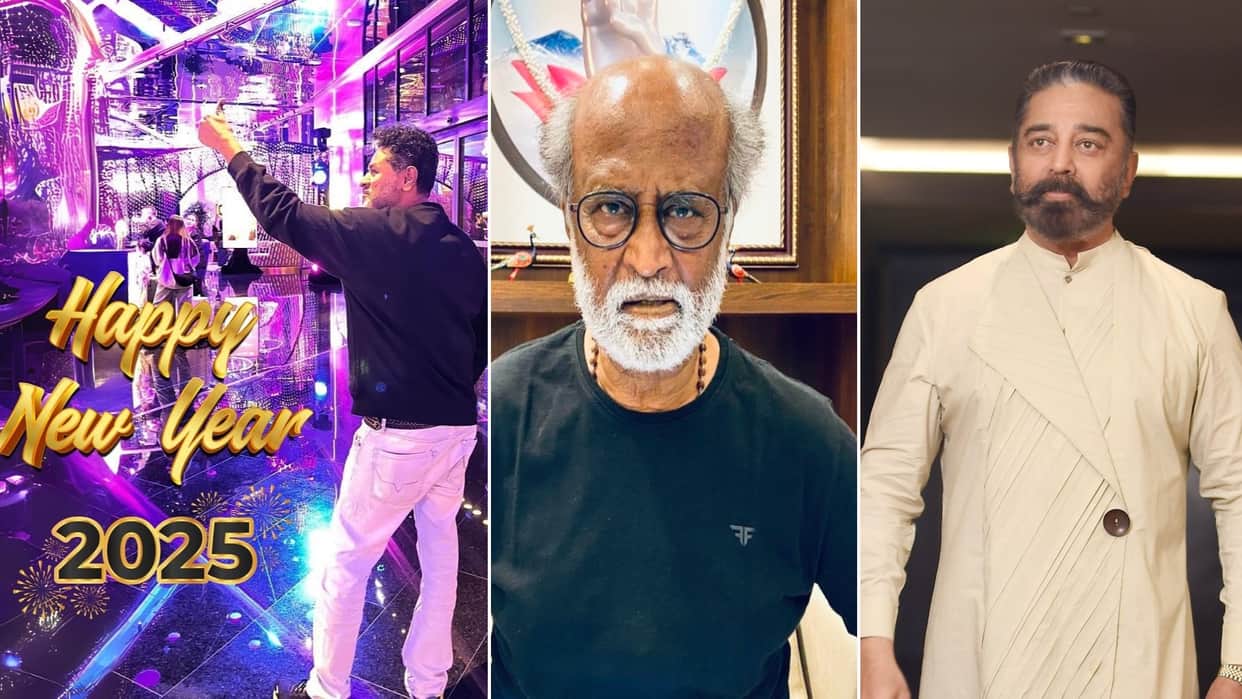 Happy New Year 2025 Rajinikanth Kamal Haasan Jr NTR prabhu deva dhanush heartfelt wishes for fans spl occasion