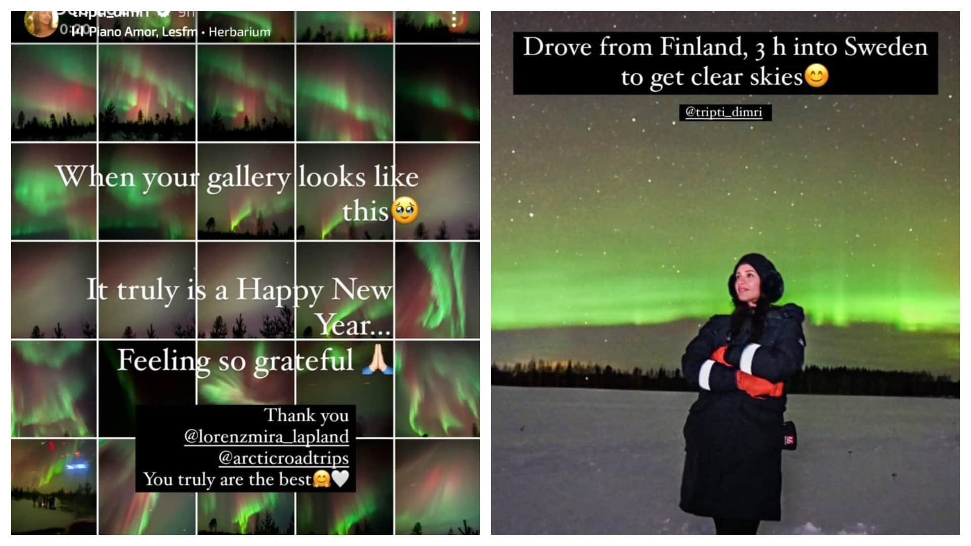 Triptii Dimri Rumored Boyfriend Sam Merchant Enjoyed Northern Lights Together In Sweden