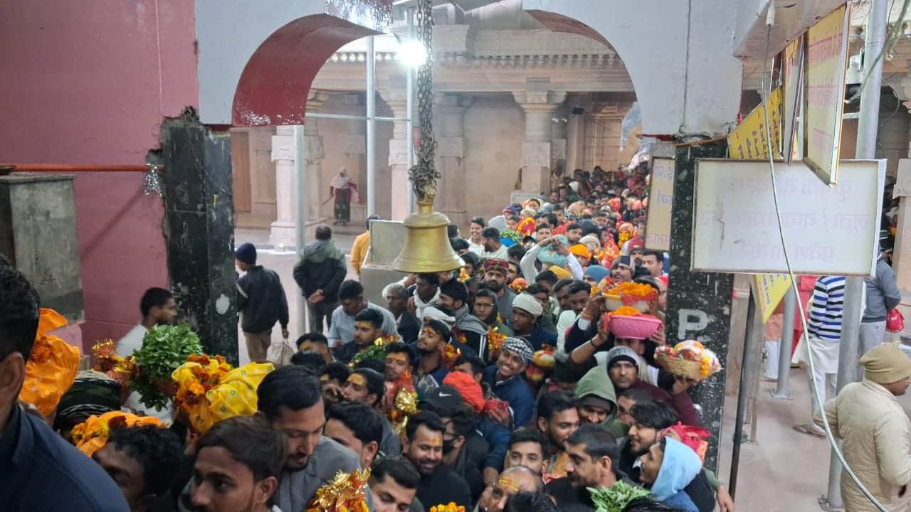 Devotees started New Year 2025 by visiting Maa Vindhyavasini Dham at Vindhyachal