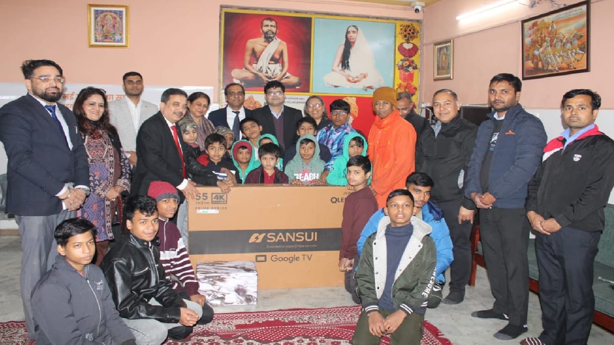 IOC officers celebrates New Year with destitute children at Ramakrishna Vivekananda Mission